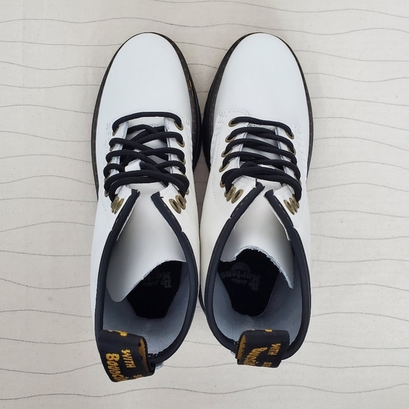 NEW Dr Martens Womens Zavala T Lamper Combat Boots Leather White Size 7 - Picture 6 of 10